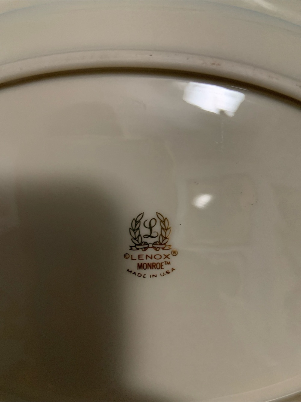 Lenox Oval Serving Dish Monroe Pattern - Picture 3 of 8